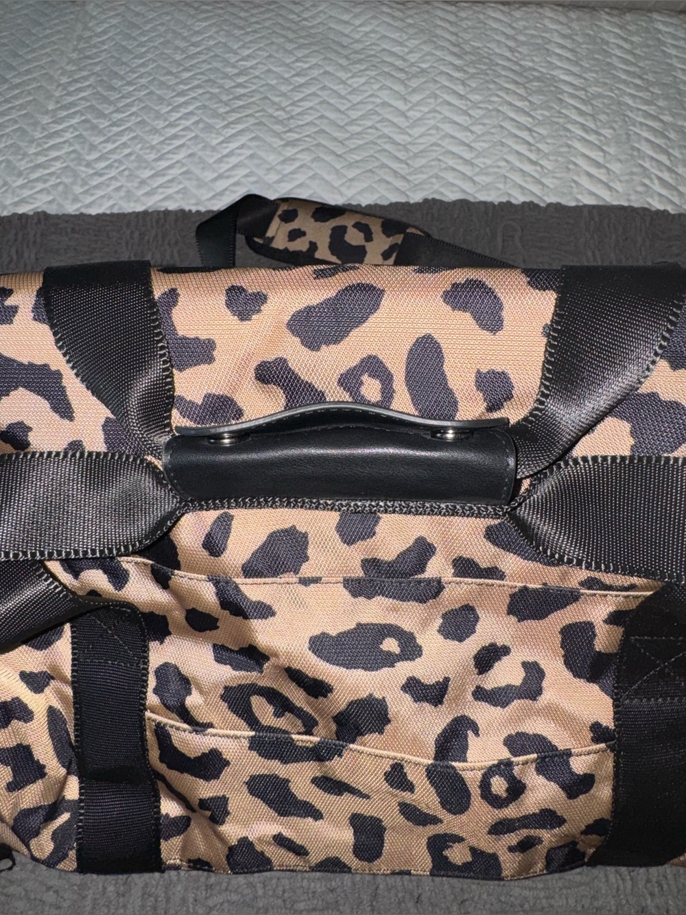 Calpak Leopard-Print Duffel Bag - Tan & Black - Picture 5 of 15